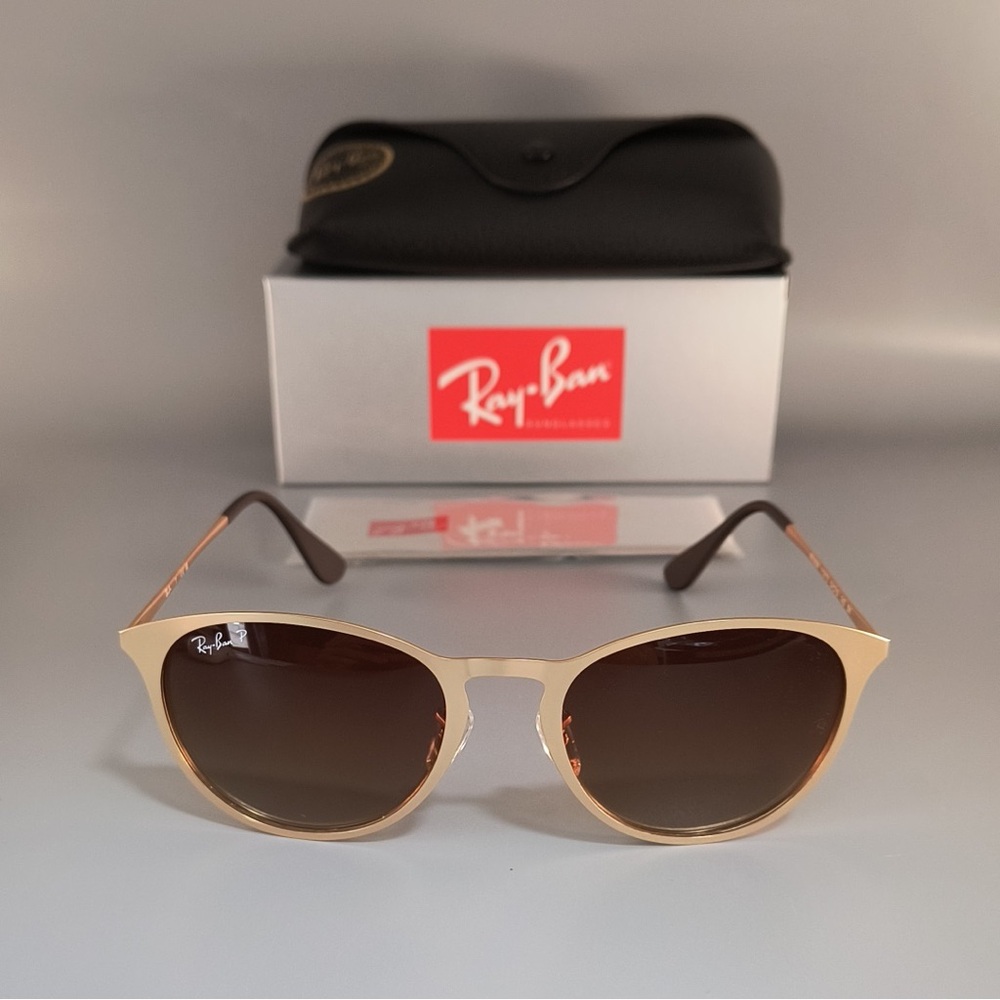 Ray-Ban Women's Beige Frame Brown Lens Sunglasses - Picture 3 of 16